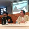 Los escritores José Manuel Cruz y Javier García-Pelayo en el Festival Octubre Negro en Madrid
