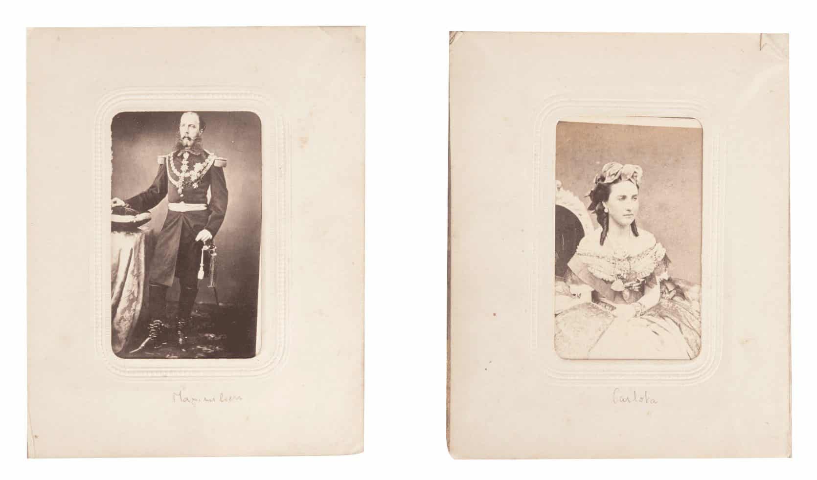 Álbum inédito que contiene fotos de Maximiliano y Carlota