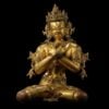 Gran figura de Vajradhara en cobre dorado, Nepal, siglo XIV, de la Colección Speelman, se vendió por 4.162.400 €.